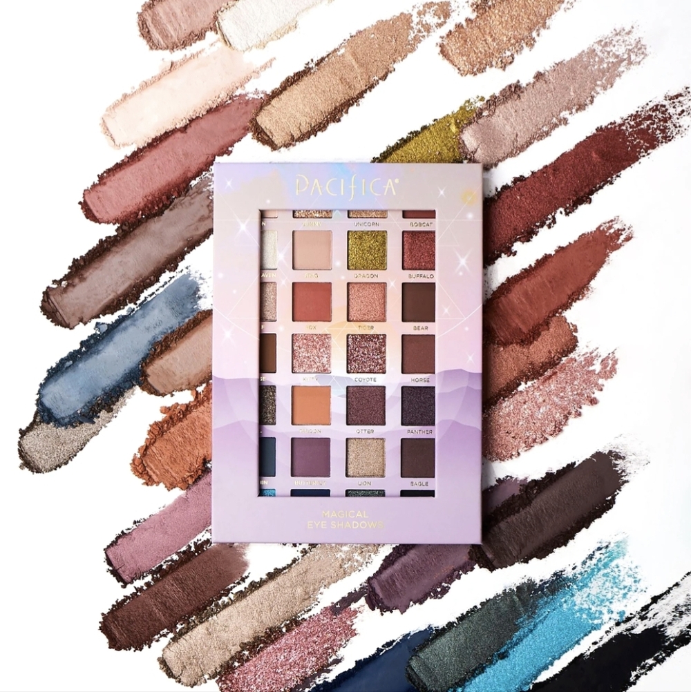 Pacifica Animal Magic 28 Shade Mineral Eyeshadow Palette Talc-free Multicolors